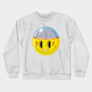 Smiley with a brain. Crewneck Sweatshirt